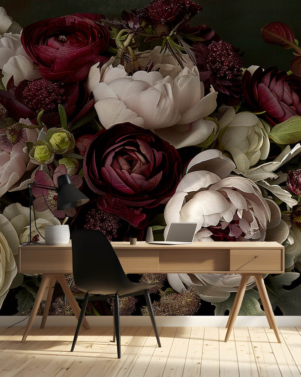 Romantic Burgundy Blossoms