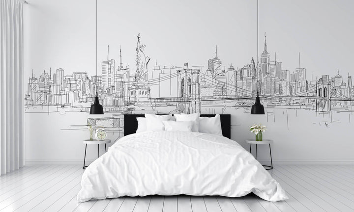 New York Skyline Sketch