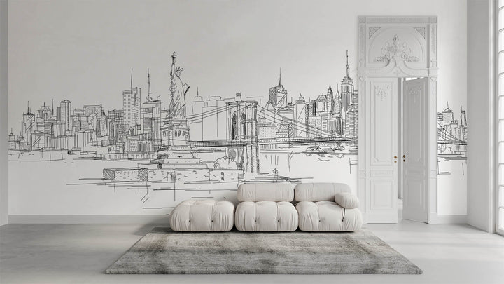 New York Skyline Sketch