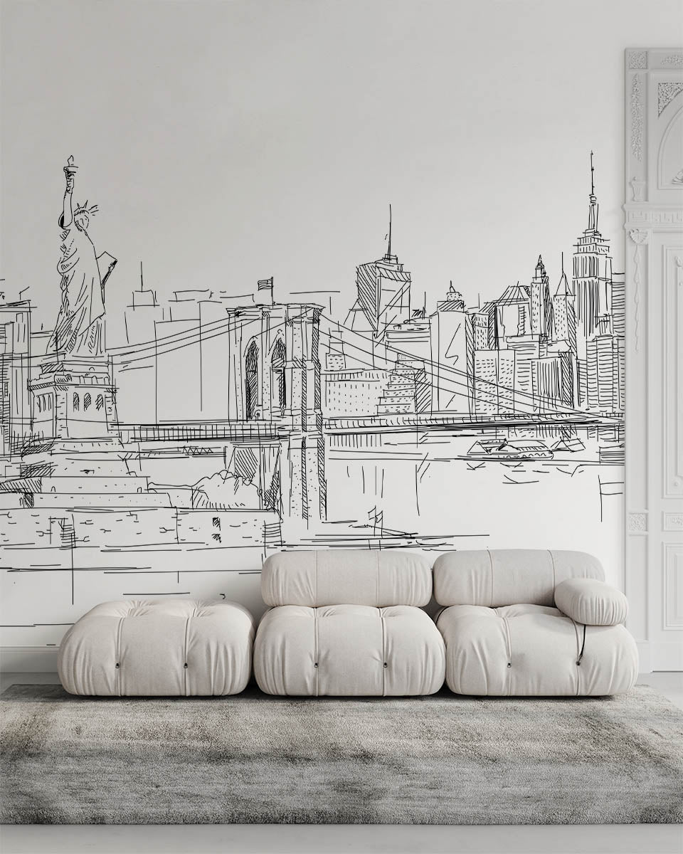 New York Skyline Sketch