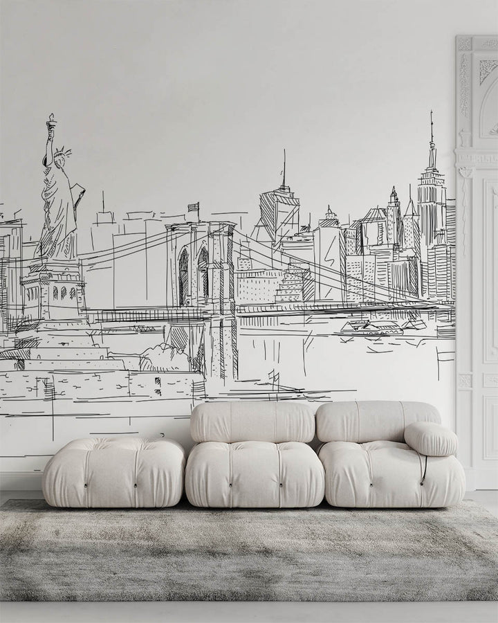 New York Skyline Sketch