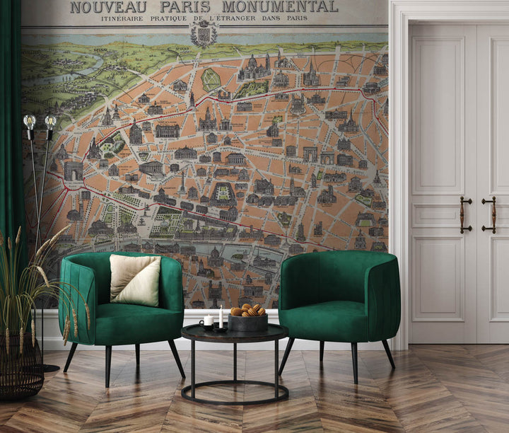 Vintage Paris Map