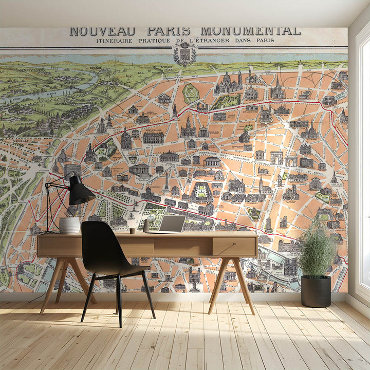 Vintage Paris Map