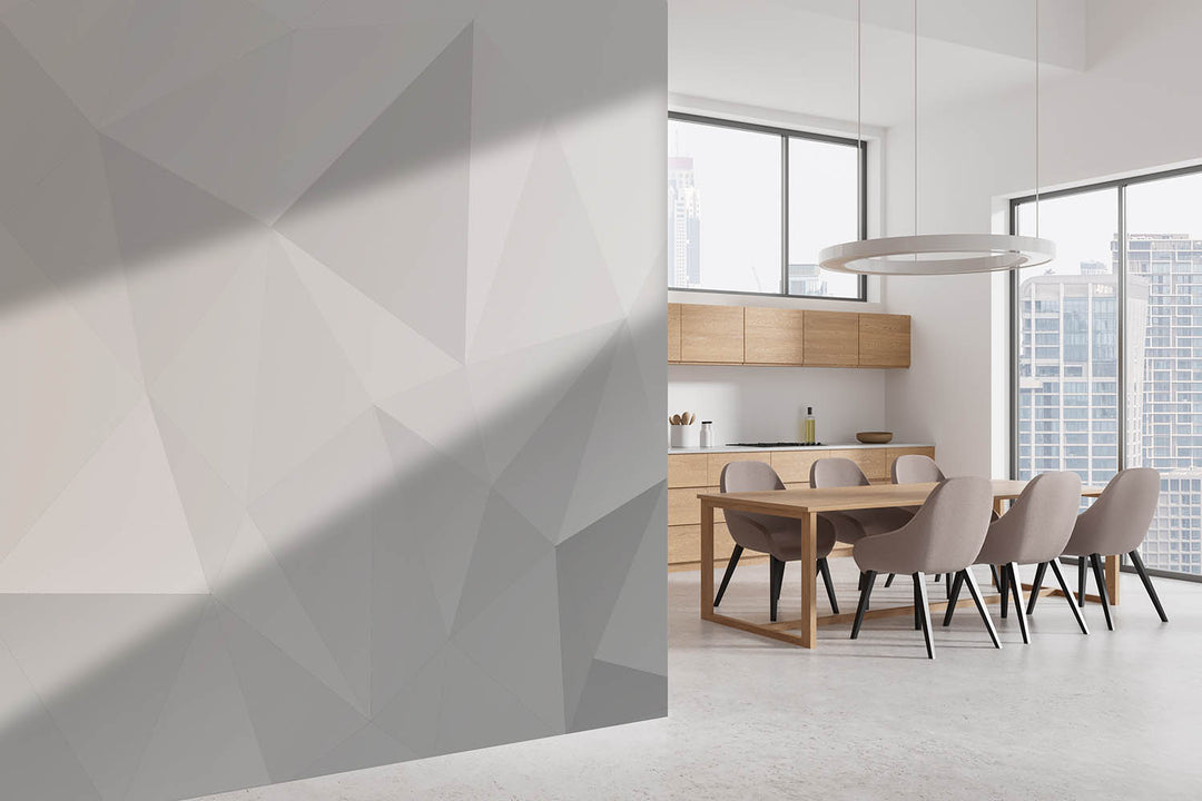 Modern Geometric Blanc