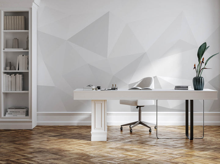 Modern Geometric Blanc