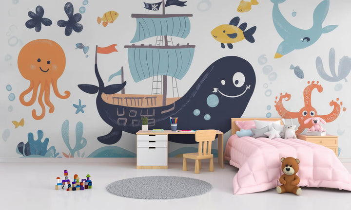 Playful Pirate Whale Adventure