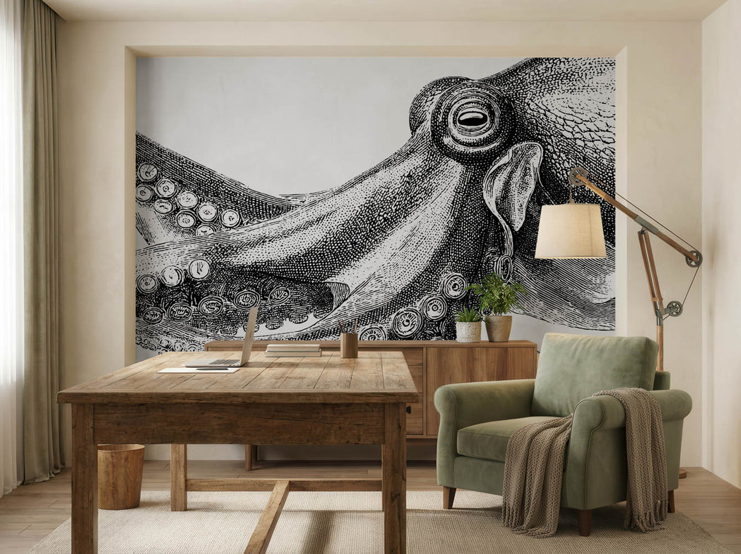 Vintage Octopus Engraving