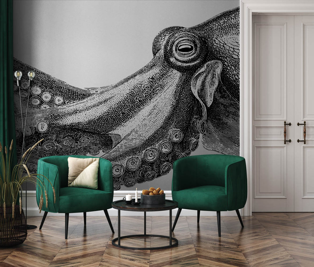 Vintage Octopus Engraving