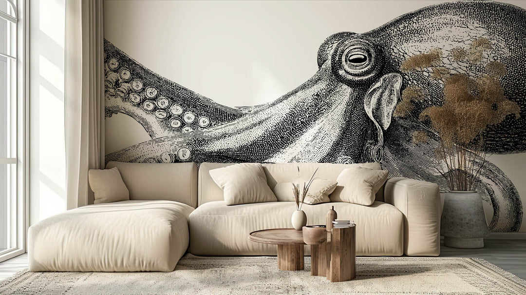 Vintage Octopus Engraving