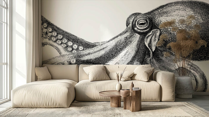 Vintage Octopus Engraving