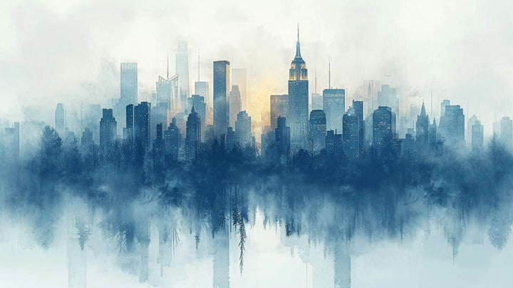 Ethereal Cityscape Silhouette