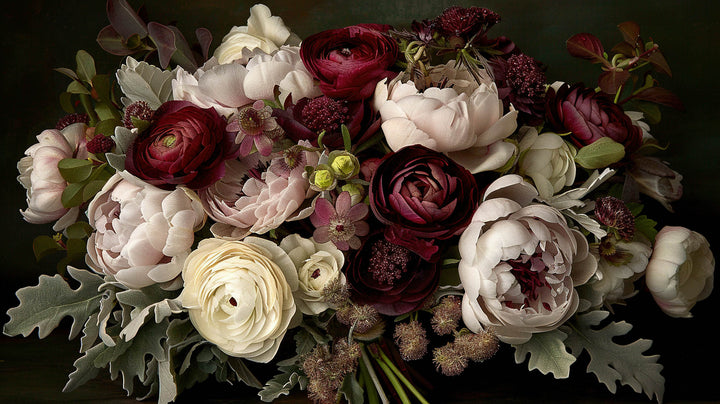 Romantic Burgundy Blossoms