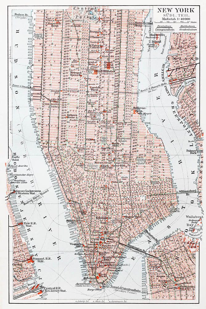 Historic Blueprint of New York