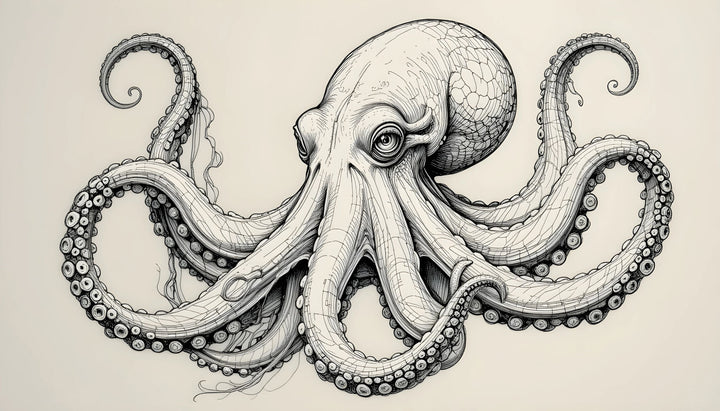 Detailed Octopus Illustration